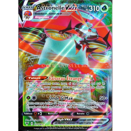 carte Pokémon 021/185 Astronelle-VMAX ★X 310 PV EB04 - Épée et Bouclier – Voltage Éclatant NEUF FR 