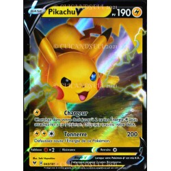 carte Pokémon 043/185 Pikachu-V ★ 190 PV EB04 - Épée et Bouclier – Voltage Éclatant NEUF FR 
