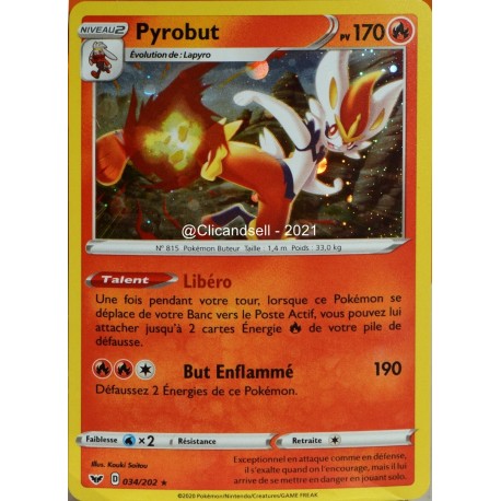 carte Pokémon 34/202 Pyrobut Promo NEUF FR 