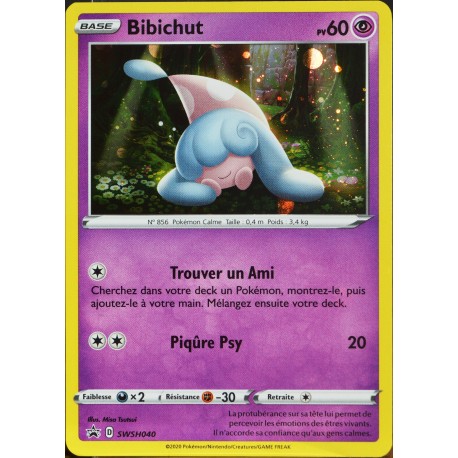 carte Pokémon SWSH040 Bibichut 60 PV - HOLO Promo NEUF FR 