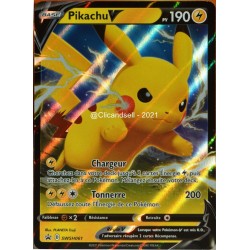 carte Pokémon SWSH061 Pikachu V 190 PV Promo NEUF FR 