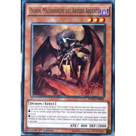 carte YU-GI-OH DUEA-FR082 Scarm, Malebranche Des Abysses Ardents (Scarm, Malebranche of The Burning Abyss) -Rare NEUF FR 