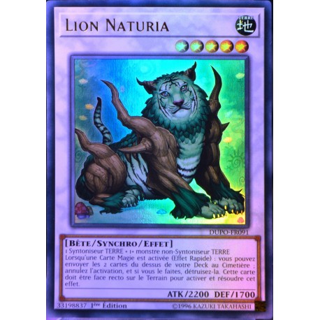 carte YU-GI-OH DUPO-FR091 Lion Naturia (Naturia Beast) - Ultra Rare NEUF FR 