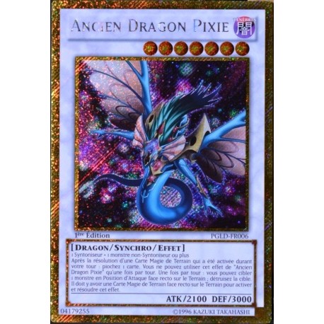 carte YU-GI-OH PGLD-FR006 Ancien Dragon Pixie (Ancient Pixie Dragon) - Gold Secrète NEUF FR 