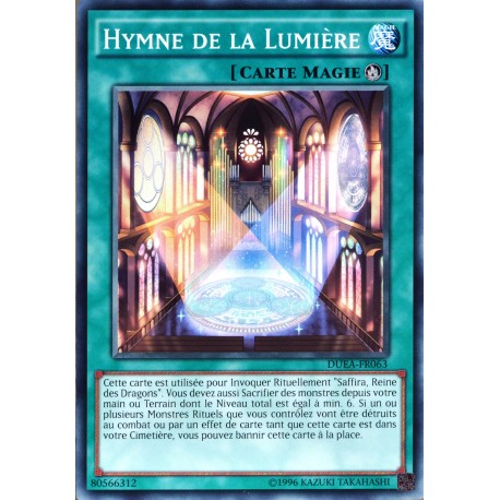 carte YU-GI-OH DUEA-FR063 Hymne De La Lumière (Hymn of light) - Commune NEUF FR 