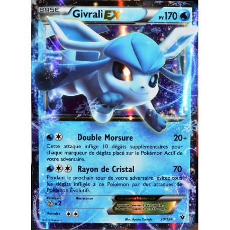 carte Pokémon 20/124 Givrali Ex 170 PV - ULTRA RARE XY - Impact des Destins NEUF FR 