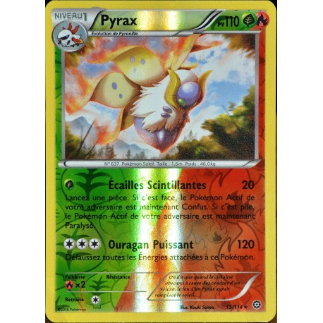 carte Pokémon 15/114 Pyrax (Shiny) 110 PV - REVERSE XY - Offensive Vapeur NEUF FR 
