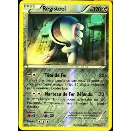 carte Pokémon 51/98 Registeel 120 PV - REVERSE XY - Origines Antiques NEUF FR 