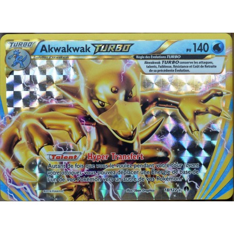 carte Pokémon 18/122 Akwakwak Turbo 140 PV XY - Rupture Turbo NEUF FR 