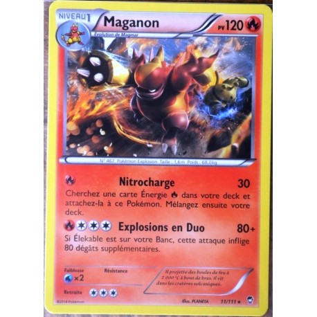 carte Pokémon 11/111 Maganon 120 PV RARE XY03 XY Poings Furieux NEUF FR 