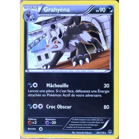 carte Pokémon 54/119 Grahyèna 90 PV RARE XY04 Vigueur spectrale NEUF FR 