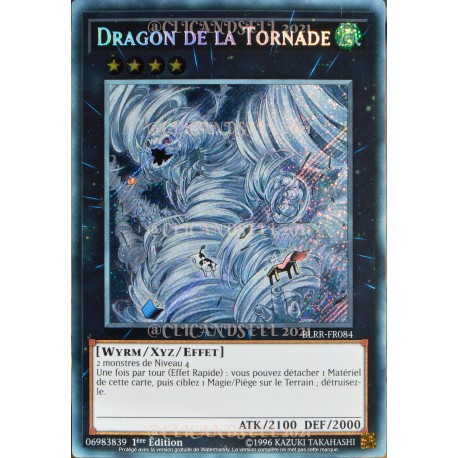 carte YU-GI-OH BLRR-FR084 Dragon De La Tornade (Tornado Dragon) - Secret Rare NEUF FR 