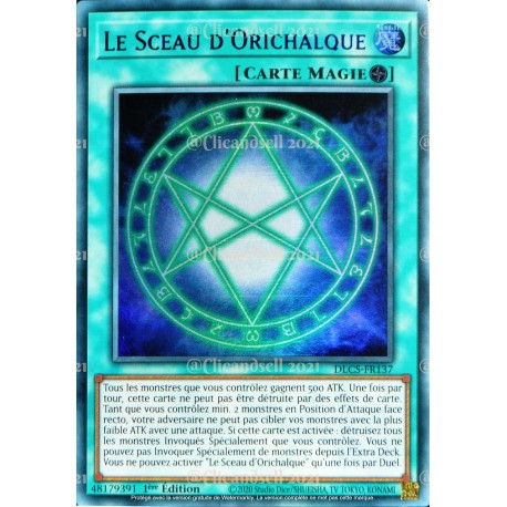 carte YU-GI-OH DLCS-FR137 Le Sceau d'Orichalque - Bleu Ultra Rare NEUF FR 