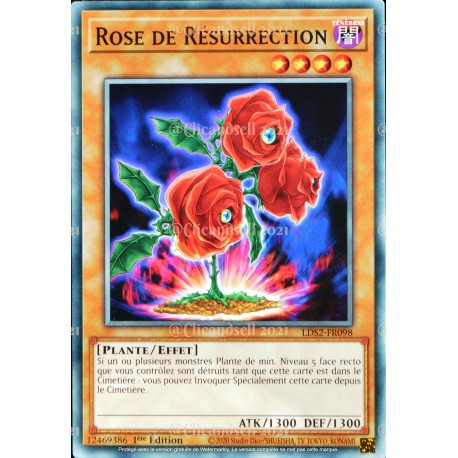 carte YU-GI-OH LDS2-FR098 Rose de Résurrection NEUF FR 