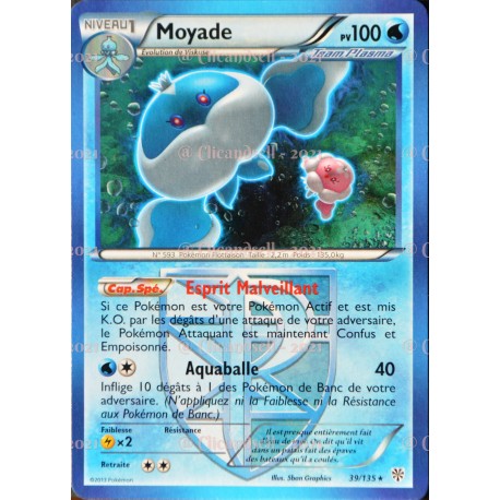 carte Pokémon 39/135 Moyade 100 PV BW09 - Tempête Plasma NEUF FR 