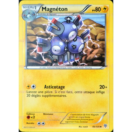 carte Pokémon 45/135 Magnéton 80 PV BW09 - Tempête Plasma NEUF FR 