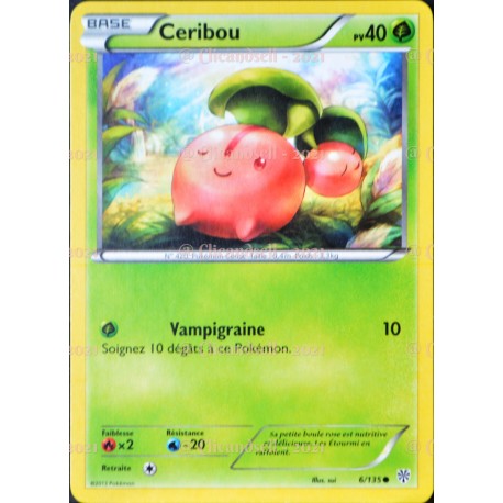 carte Pokémon 6/135 Ceribou 40 PV BW09 - Tempête Plasma NEUF FR 
