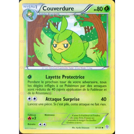 carte Pokémon 9/135 Couverdure 80 PV BW09 - Tempête Plasma NEUF FR 