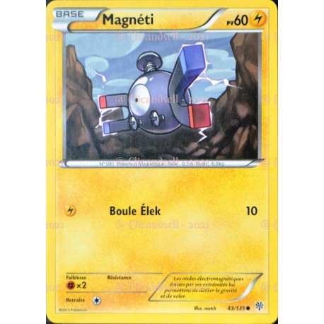 carte Pokémon 43/135 Magnéti 60 PV BW09 - Tempête Plasma NEUF FR 