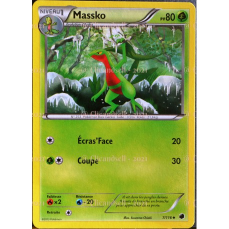 carte Pokémon Massko 80 PV 7/116 GLACIATION PLASMA NEUF FR 
