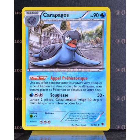 carte Pokémon 27/101 Carapagos 90 PV BW Explosion Plasma NEUF FR 