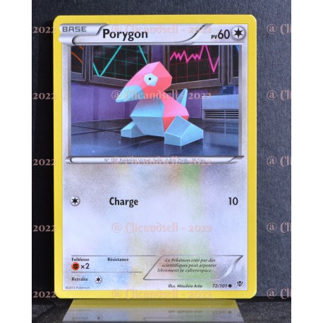 carte Pokémon 72/101 Porygon 60 PV Série BW Explosion Plasma NEUF FR 