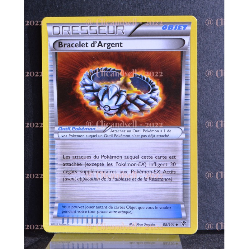 carte Pokémon 88/101 Bracelet d'Argent Série BW Explosion Plasma