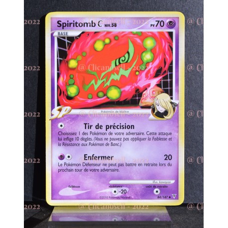 carte Pokémon 84/147 Spiritomb [C] Lv.58 70 PV Platine VS NEUF FR 