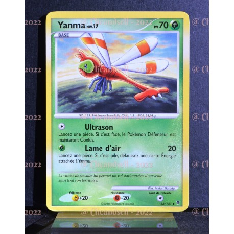 carte Pokémon 88/147 Yanma Lv.17 70 PV Platine VS NEUF FR 