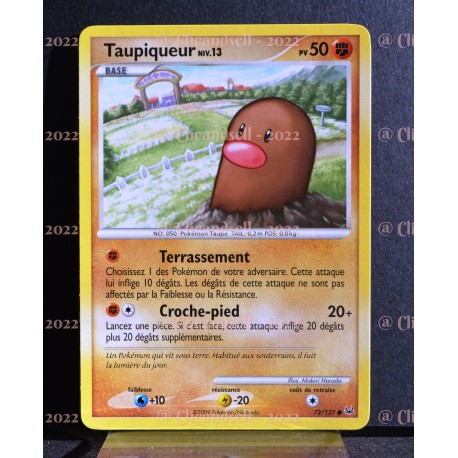 carte Pokémon 72/127 Taupiqueur Lv.13 50 PV Platine NEUF FR 