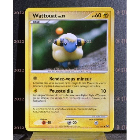 carte Pokémon 82/127 Wattouat Lv.13 60 PV Platine NEUF FR 