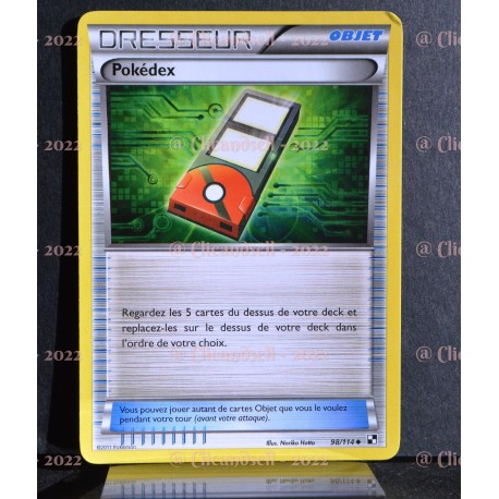 carte Pokémon 98/114 Pokédex Noir & Blanc NEUF FR 