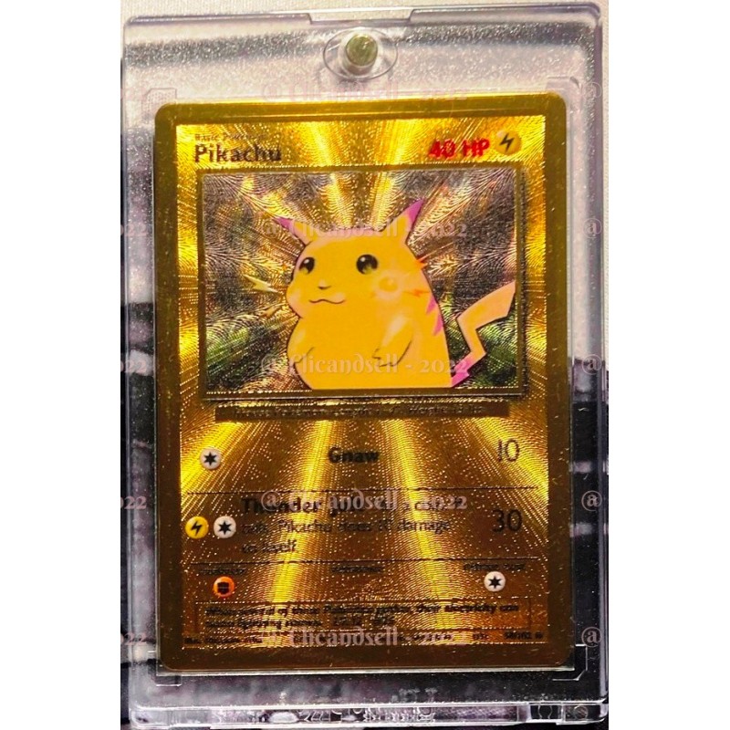 carte Pokémon Pikachu GOLD METALPV40 58/102 Célébrations NEUF ONE