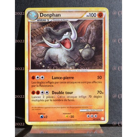 carte Pokémon 40/123 Donphan 100 PV HeartGold SoulSilver NEUF FR
