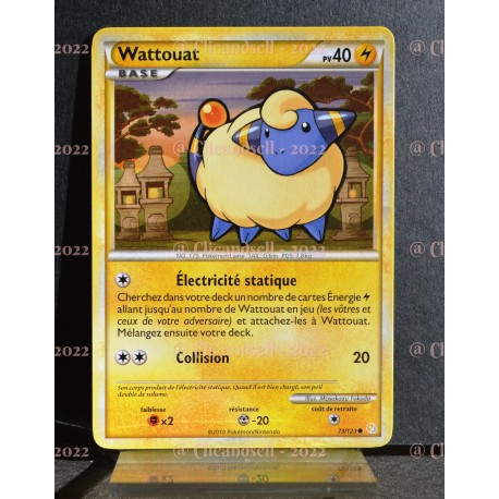 carte Pokémon 73/123 Wattouat 40 PV HeartGold SoulSilver NEUF FR