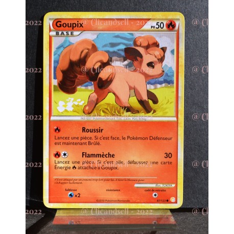 carte Pokémon 87/123 Goupix 50 PV HeartGold SoulSilver NEUF FR