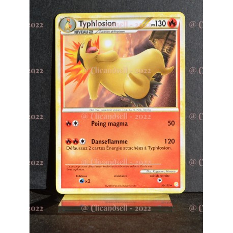 carte Pokémon 32/123 Typhlosion 130 PV HeartGold SoulSilver NEUF FR