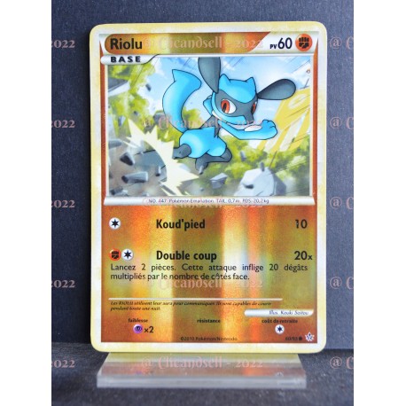carte Pokémon 60/95 Riolu 60 PV HS Déchainement NEUF FR