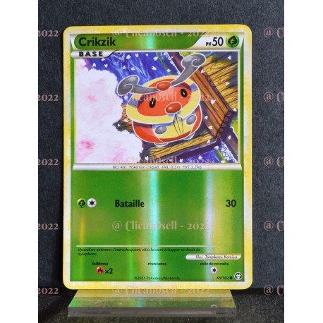 carte Pokémon 65/102 Crikzik 50 PV - REVERSE HS Triomphe NEUF FR