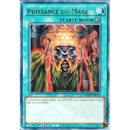 carte YU-GI-OH MAGO-FR139 Puissance Du Mage Rare NEUF FR