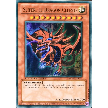 carte YU-GI-OH YGLD-FRG01 Slifer, Le Dragon Céleste 2ED NEUF FR