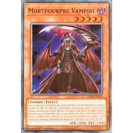carte YU-GI-OH DASA-FR004 Mortpourpre Vampire Super Rare NEUF FR