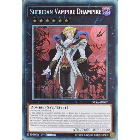 carte YU-GI-OH DASA-FR007 Sheridan Vampire Dhampire Secret Rare NEUF FR