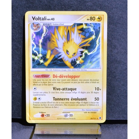 carte Pokémon 26/111 Voltali 80 PV Platine Rivaux Émergeants NEUF FR