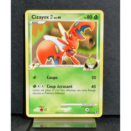 carte Pokémon 48/111 Cizayox Conseil 4 80 PV Platine Rivaux Émergents NEUF FR
