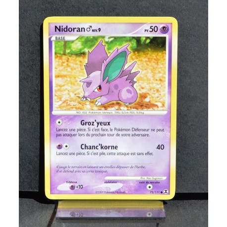 carte Pokémon 72/111 Nidoran M Platine Rivaux Émergents NEUF FR