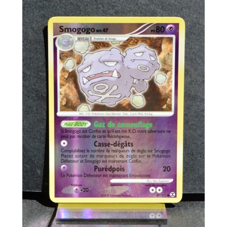 carte Pokémon 87/111 Smogogo - REVERSE 80 PV Platine Rivaux Émergeants NEUF FR
