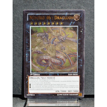 carte YU-GI-OH SHSP-FR050-UL Numéro 46 : Dragluon (Number 46: Dragluon) - Ultimate Rare NEUF FR