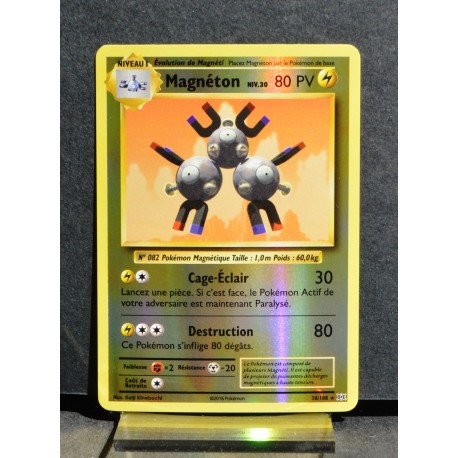 carte Pokémon 38/108 Magnéton Niv.30 80 PV - HOLO REVERSE XY - Évolutions NEUF FR