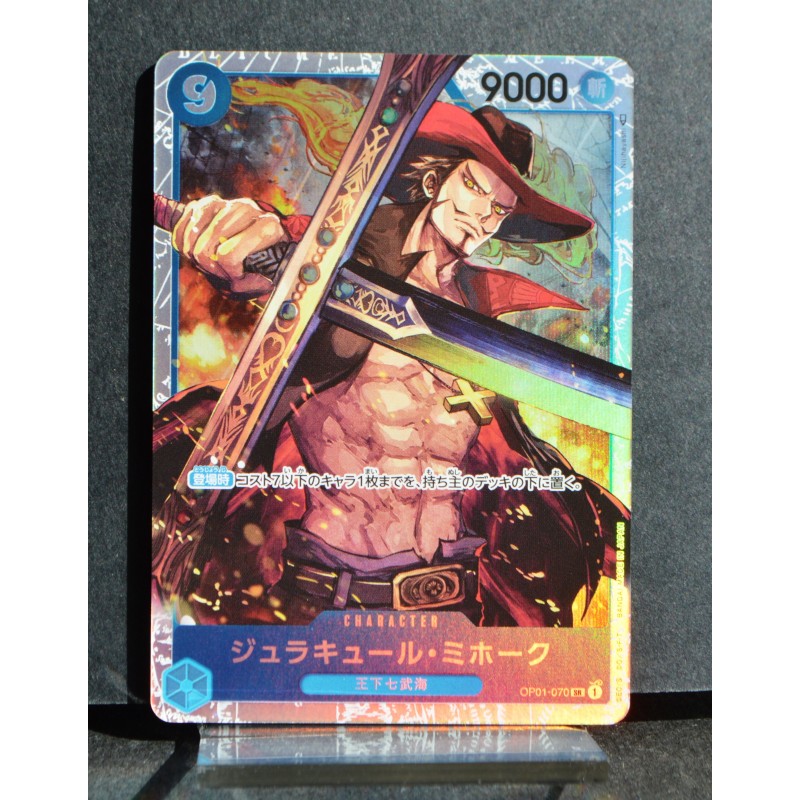 ONE PIECE CARD GAME DRACULE MIHAWK (BLUE) OP01-070 SR (JAPANESE VERSION)